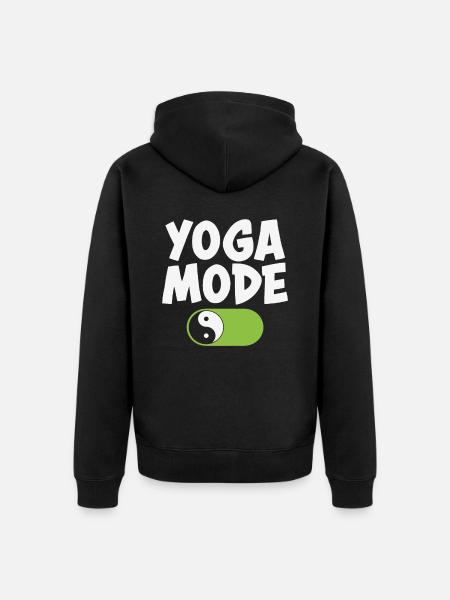 Yoga Mode Yoga Quotes - Unisex Premium Organic Zip Hoodie - black
