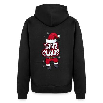 Tanz Claus Weihnachtsmann Kostüm Familien Outfit - Unisex Premium Bio Zip Hoodie - Schwarz - Hinten - Nico (187cm)