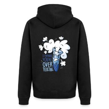 Science - Je pense que vous réagissez de manière excessive - Veste à capuche bio Premium Unisexe - noir - Dos - Nico (187cm)