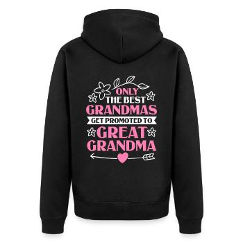 Arrière-grand-mère Grand-mère Arrière-grands-parents Grand-mère - Veste à capuche bio Premium Unisexe - noir - Dos - Nico (187cm)