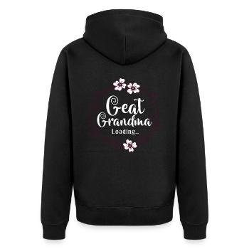 Arrière-grand-mère Grand-mère Arrière-grands-parents Grand-mère - Veste à capuche bio Premium Unisexe - noir - Dos - Nico (187cm)