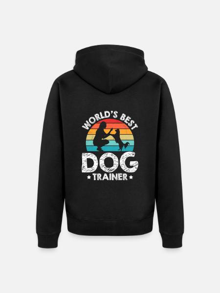 Dog trainer Dog trainer - Unisex Premium Organic Zip Hoodie - black