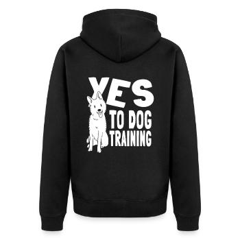 Dresseur de chiens Dresseur de chiens - Veste à capuche bio Premium Unisexe - noir - Dos - Nico (187cm)