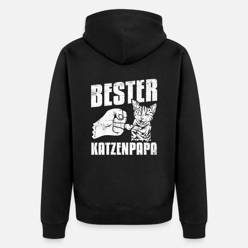 Cat Cat Daddy - Veste à capuche bio Premium Unisexe - noir