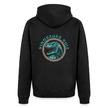 Dinosaure Dinosaure adulte - Veste à capuche bio Premium Unisexe - noir - Dos - Nico (187cm)
