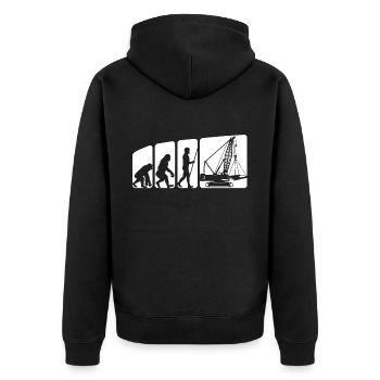 Crane Operator Evolution Crane Driver - Unisex Premium Organic Zip Hoodie - black - Back - Nico (187cm)