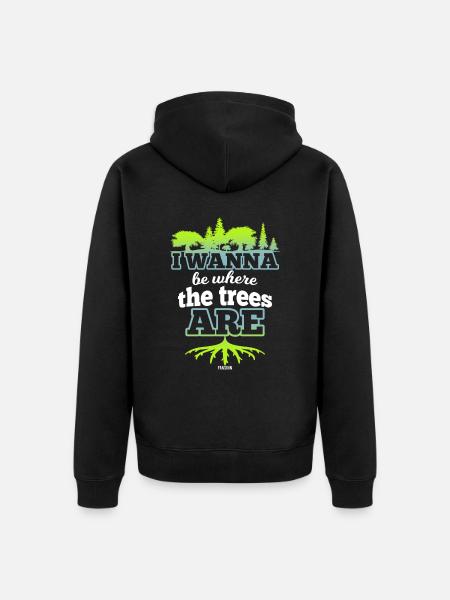 Forest Walk Relaxation Therapy - Unisex Premium Organic Zip Hoodie - black