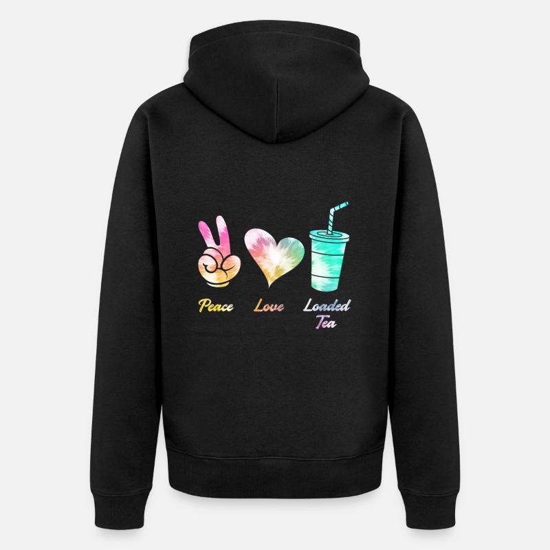 Thé Peace Love - Veste à capuche bio Premium Unisexe - noir