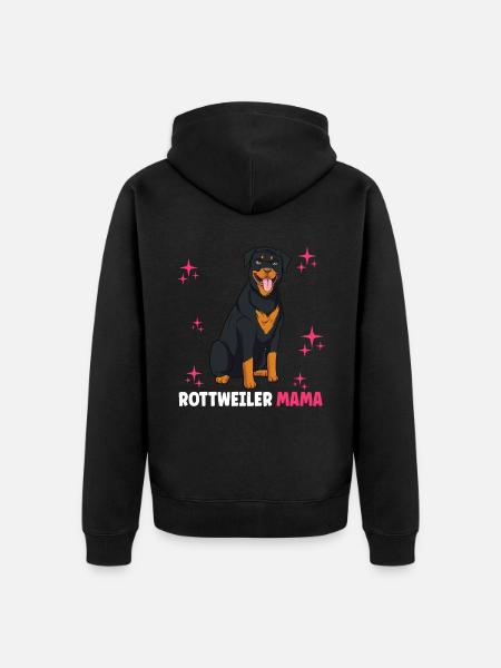 Rottweiler Mama - Unisex Premium Bio Zip Hoodie - Schwarz