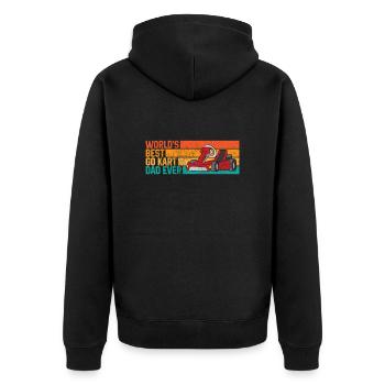 Go-Kart Go Karting Go-Karting Go-Kart Racing - Unisex Premium Organic Zip Hoodie - black - Back - Nico (187cm)