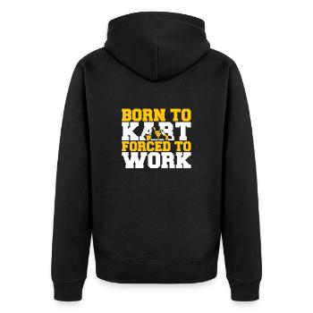 Go-Kart Go Karting Go-Karting Go-Kart Racing - Unisex Premium Organic Zip Hoodie - black - Back - Nico (187cm)