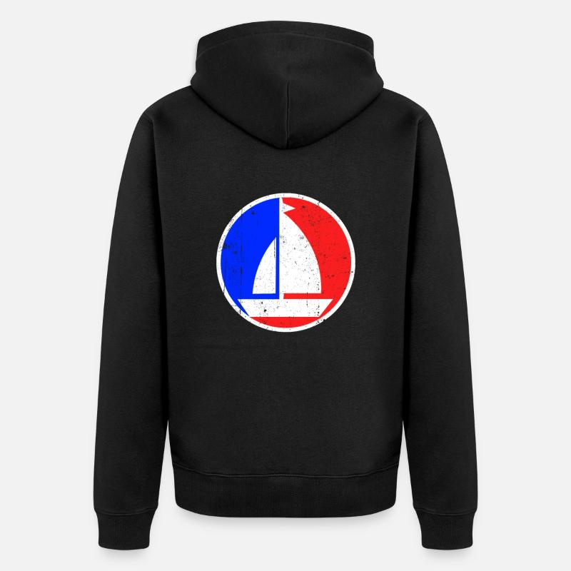 Logo de voile - Veste à capuche bio Premium Unisexe - noir