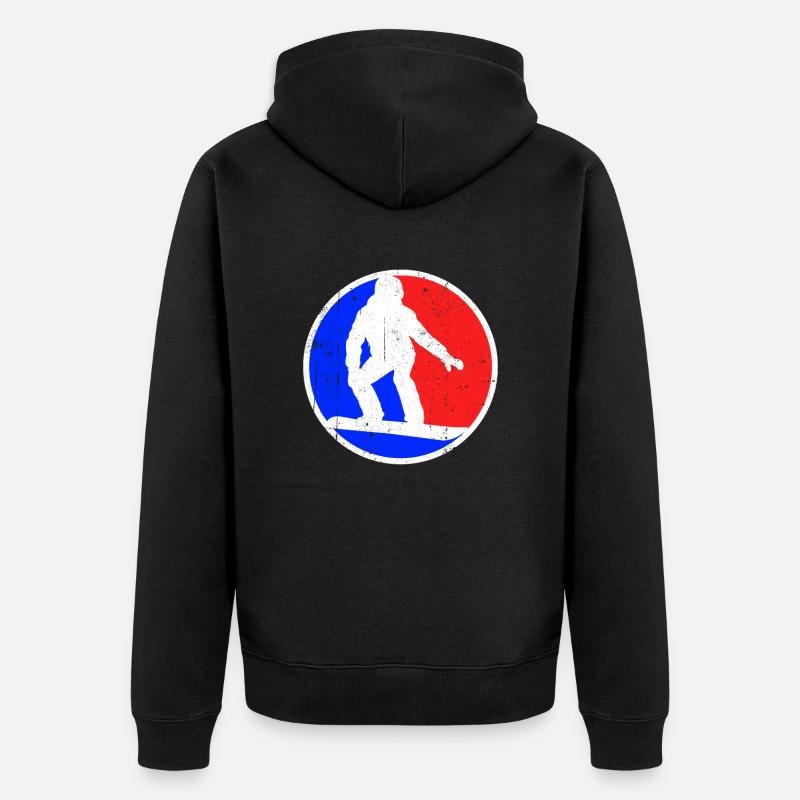 Logo du snowboard - Veste à capuche bio Premium Unisexe - noir
