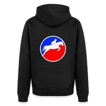 Logo de l’équitation - Veste à capuche bio Premium Unisexe - noir - Dos - Nico (187cm)