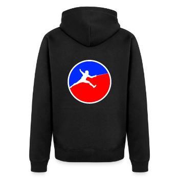 Logo de l’escrime - Veste à capuche bio Premium Unisexe - noir - Dos - Nico (187cm)