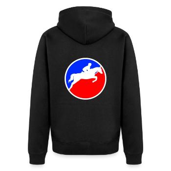Logo de l’équitation - Veste à capuche bio Premium Unisexe - noir - Dos - Nico (187cm)