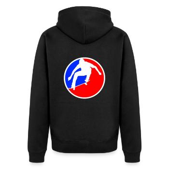 Logo du patinage - Veste à capuche bio Premium Unisexe - noir - Dos - Nico (187cm)