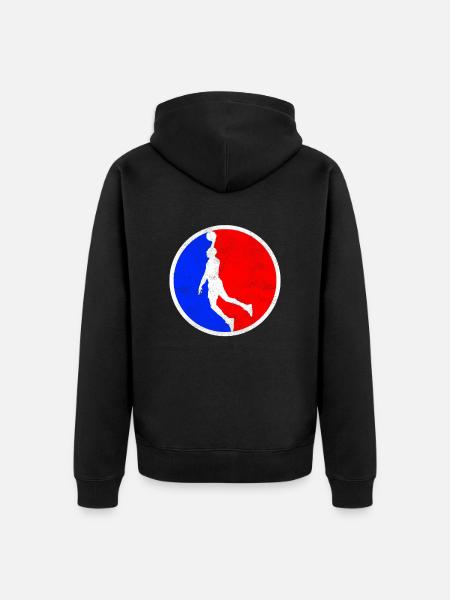 Basketball Logo - Unisex Premium Organic Zip Hoodie - black