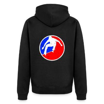 Logo du patinage - Veste à capuche bio Premium Unisexe - noir - Dos - Nico (187cm)