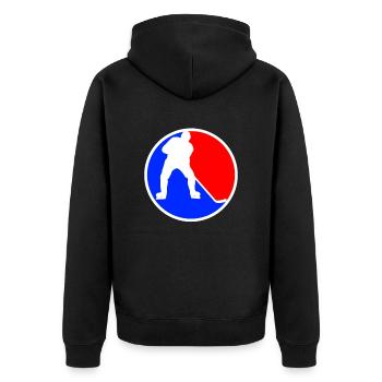 Logo du hockey sur glace - Veste à capuche bio Premium Unisexe - noir - Dos - Nico (187cm)