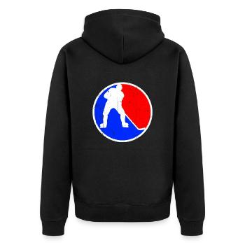 Logo du hockey sur glace - Veste à capuche bio Premium Unisexe - noir - Dos - Nico (187cm)