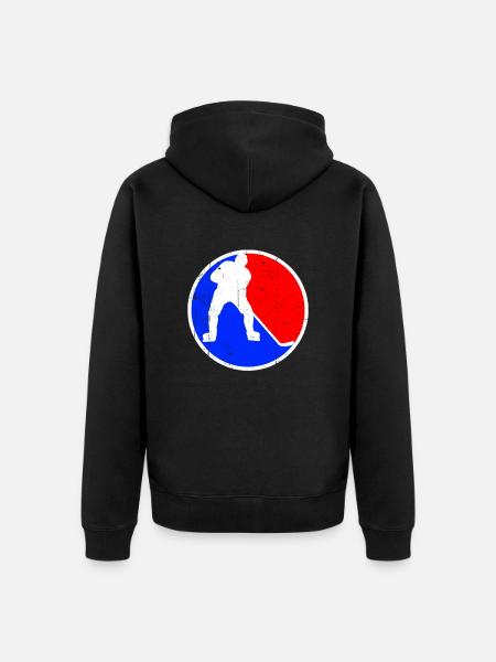Eishockey Logo - Unisex Premium Bio Zip Hoodie - Schwarz