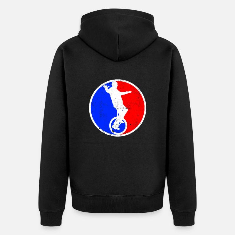 Logo de monocycle - Veste à capuche bio Premium Unisexe - noir