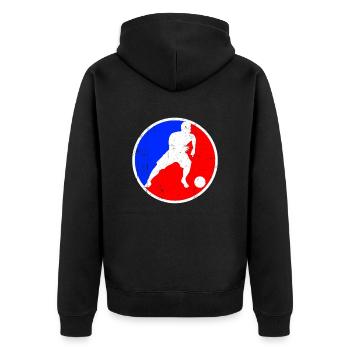Football Logo - Veste à capuche bio Premium Unisexe - noir - Dos - Nico (187cm)