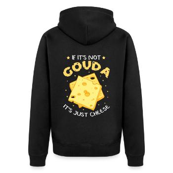 Gouda fromage | Fromages amateurs de fromages cadeau - Veste à capuche bio Premium Unisexe - noir - Dos - Nico (187cm)
