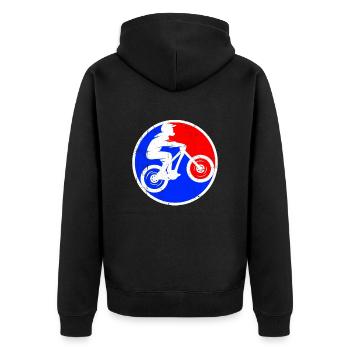 Logo du vélo de montagne - Veste à capuche bio Premium Unisexe - noir - Dos - Nico (187cm)