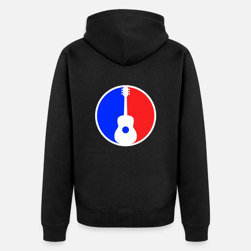 Logo de la guitare - Veste à capuche bio Premium Unisexe - noir