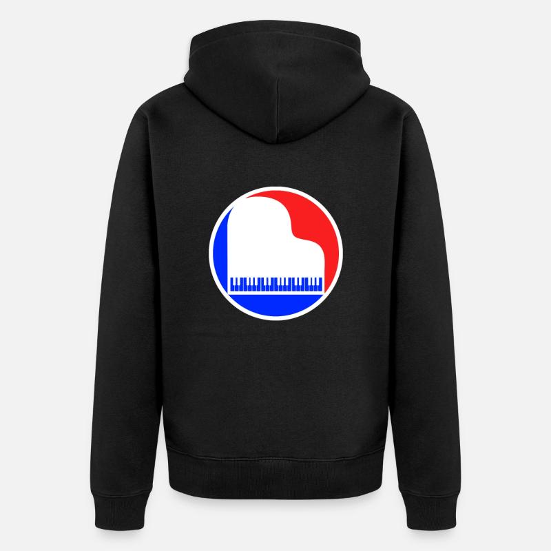 Piano Logo - Veste à capuche bio Premium Unisexe - noir