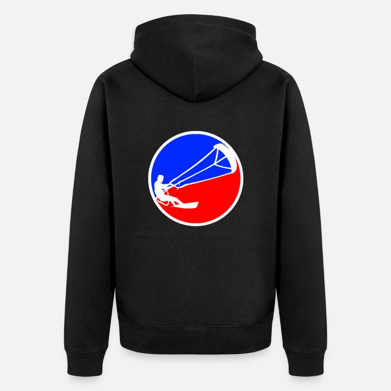 logo de kite surf - Veste à capuche bio Premium Unisexe - noir