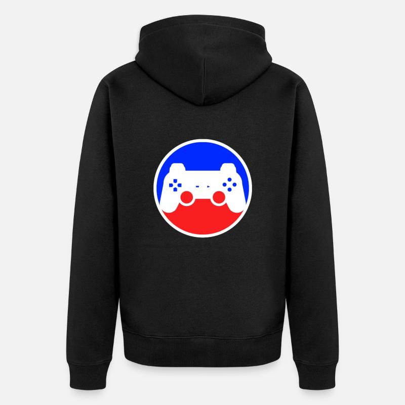Logo de jeu - Veste à capuche bio Premium Unisexe - noir