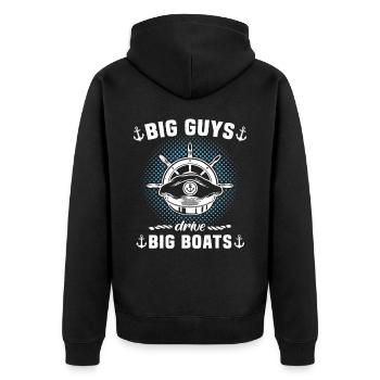 Capitaine Voilier Bateau à moteur Capitaine - Veste à capuche bio Premium Unisexe - noir - Dos - Nico (187cm)