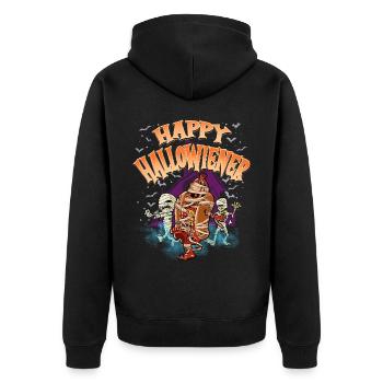 Joyeux Bonjour Maman Viennoise Costume Drôle Viennois - Veste à capuche bio Premium Unisexe - noir - Dos - Nico (187cm)