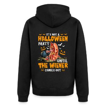 Not A Halloween Party Until The Viennese Comes Out - Unisex Premium Organic Zip Hoodie - black - Back - Nico (187cm)