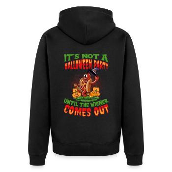 Not A Halloween Party Until The Viennese Comes Out - Unisex Premium Organic Zip Hoodie - black - Back - Nico (187cm)