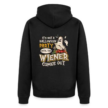 Not A Halloween Party Until The Viennese Comes Out - Unisex Premium Organic Zip Hoodie - black - Back - Nico (187cm)