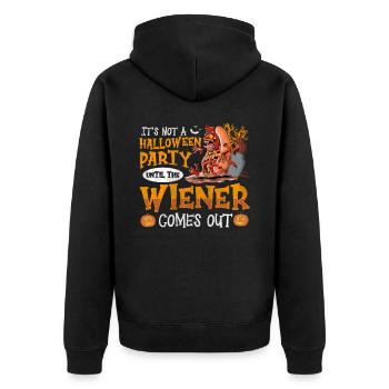 Not A Halloween Party Until The Viennese Comes Out - Unisex Premium Organic Zip Hoodie - black - Back - Nico (187cm)