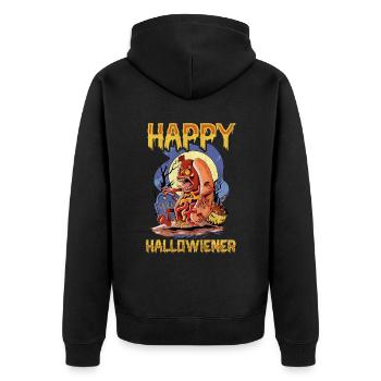 Happy Hello Viennese Zombie Costume Drôle de Viennois - Veste à capuche bio Premium Unisexe - noir - Dos - Nico (187cm)