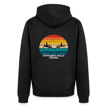 Kintampo Falls Ghana - Veste à capuche bio Premium Unisexe - noir - Dos - Nico (187cm)