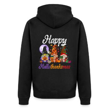 Trois nains Hallothanksmas Halloween Noël - Veste à capuche bio Premium Unisexe - noir - Dos - Nico (187cm)
