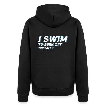 Nageur cadeau nageur disant natation - Veste à capuche bio Premium Unisexe - noir - Dos - Nico (187cm)