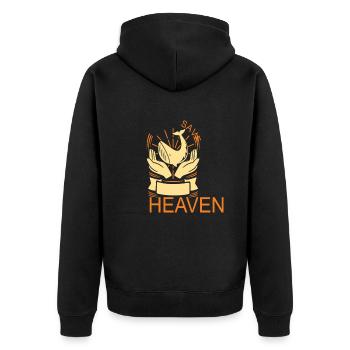 Safe Wildlife And Go To Heaven Wildlife Quotes - Unisex Premium Organic Zip Hoodie - black - Back - Nico (187cm)