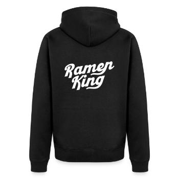 Ramen Nudel Liebhaber Essstäbchen Japanische Nudel - Unisex Premium Bio Zip Hoodie - Schwarz - Hinten - Nico (187cm)