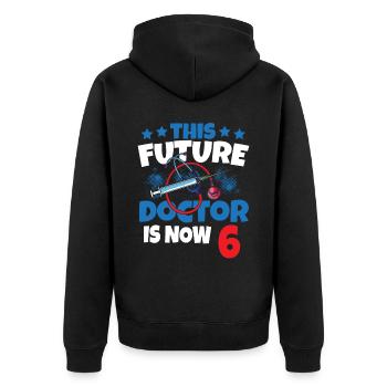 Ce futur médecin est maintenant l’enfant d’un médecin au 6ème siècle. - Veste à capuche bio Premium Unisexe - noir - Dos - Nico (187cm)