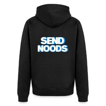 Ramen Nudel Liebhaber Essstäbchen Japanische Nudel - Unisex Premium Bio Zip Hoodie - Schwarz - Hinten - Nico (187cm)