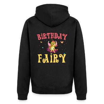 Anniversaire Amoureux des contes de fées Conte de fées Fantaisie de fées - Veste à capuche bio Premium Unisexe - noir - Dos - Nico (187cm)