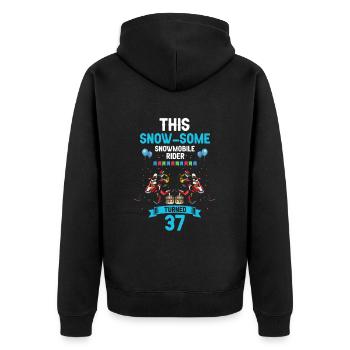 Snowmobile Design for Skidoo Rider Birthday - Unisex Premium Organic Zip Hoodie - black - Back - Nico (187cm)
